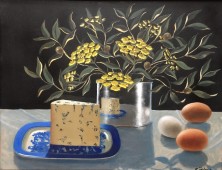 Fein Still Life with Cheese and Olives leaves